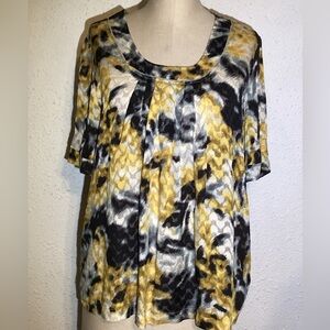 St. John short sleeve silk blouse size medium